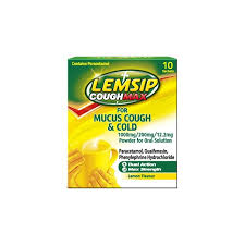 LEMSIP cough max mucus cough & cold oral powder sachets 200mg/1000mg/12.2mg 10