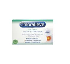 CHLORALIEVE lozenges mint 0.6mg/1.2mg/2mg 24
