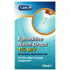 CARE OTC medicines cough & cold ephedrine nasal drops 1% 1% 10ml